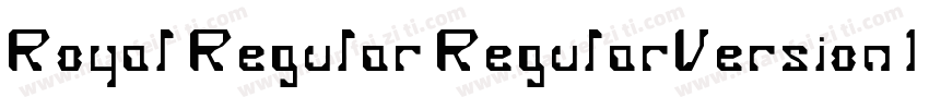 Royal Regular RegularVersion 1000字体转换